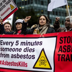 28 aprile 2017: IndustriALL manifesta contro l’amianto a Ginevra – IndustriALL demonstrates against asbestos on 28&nbsp;April