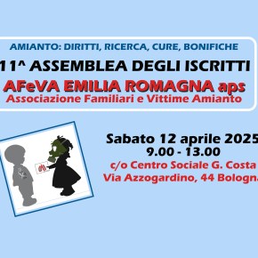 11^ ASSEMBLEA DEGLI ISCRITTI AFeVA EMILIA ROMAGNA APS – sabato 12 aprile 2025 Centro Costa&nbsp;Bologna