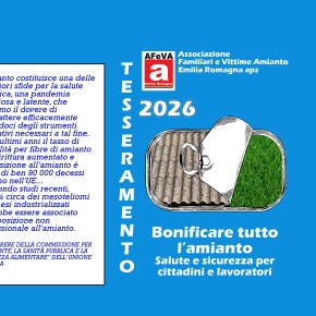 AFeVA ER – Tesseramento 2026: un augurio per il nuovo anno – BONIFICARE TUTTO&nbsp;L’AMIANTO